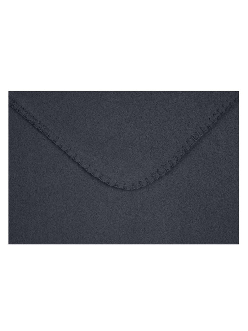 Plaid Polaire Carlton Uni gris anthracite - Kiabi