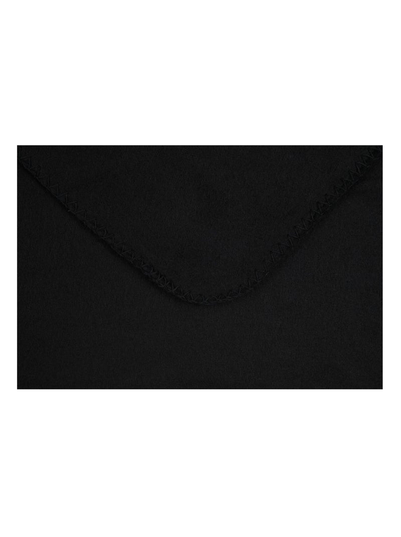 Plaid Polaire Carlton Uni Noir - Kiabi