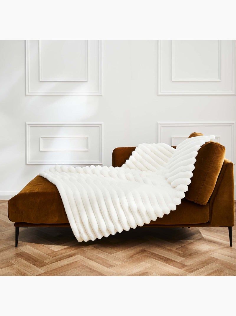Plaid polaire chaud Boudoir - Douceur D'intérieur Beige clair - Kiabi