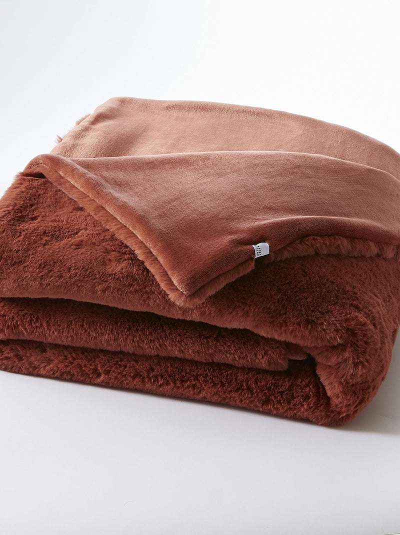 Plaid polaire chaud Odin  - Terre de Nuit Terracotta - Kiabi