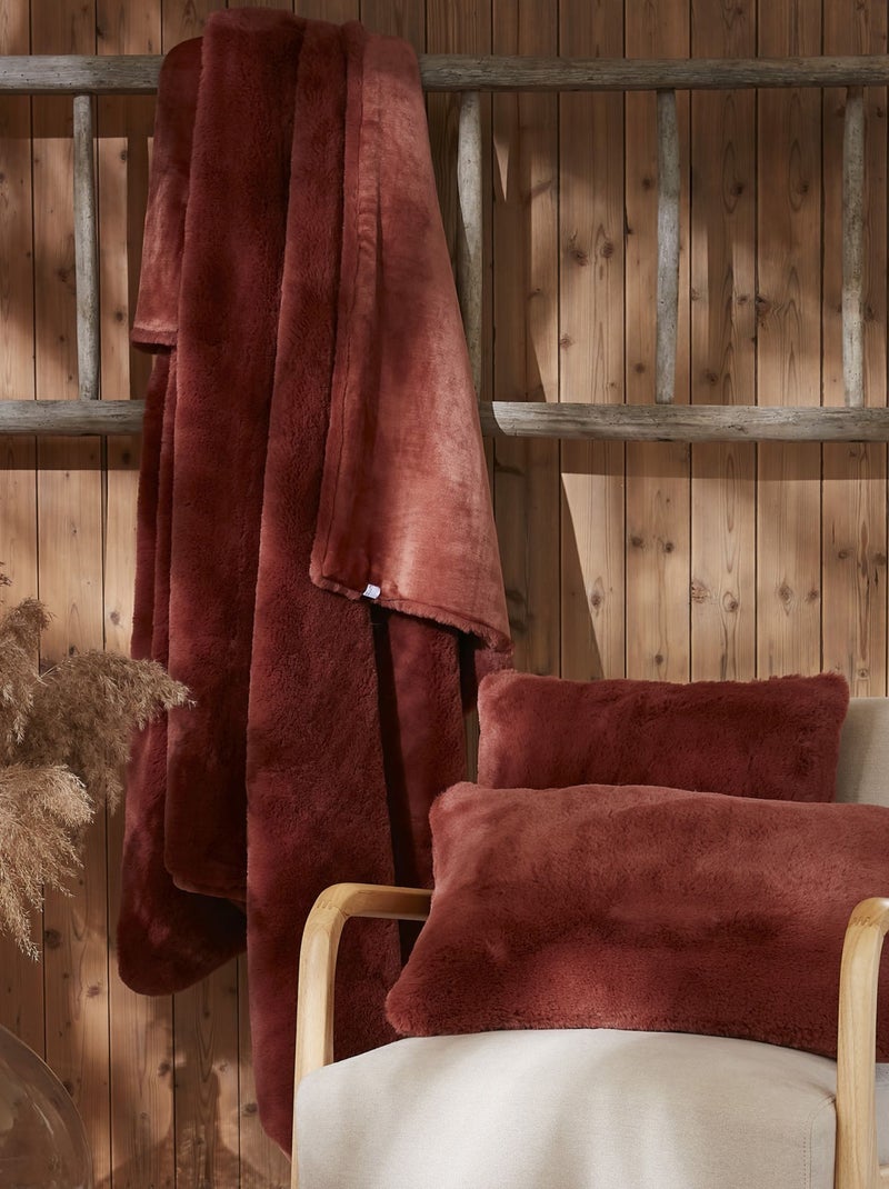 Plaid polaire chaud Odin  - Terre de Nuit Terracotta - Kiabi