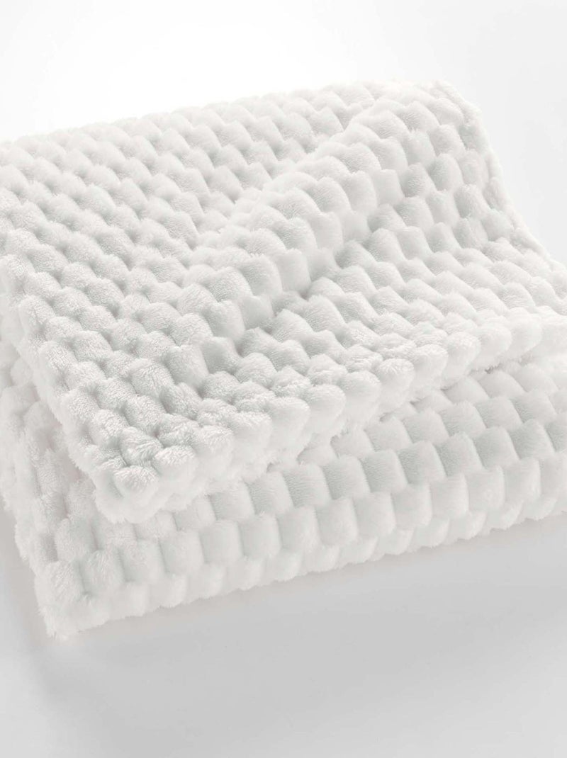 Plaid polaire cocooning Mini Frosty - Douceur D'intérieur Blanc - Kiabi