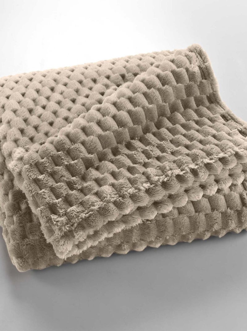 Plaid polaire cocooning Mini Frosty - Douceur D'intérieur Taupe - Kiabi