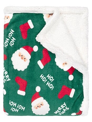 Plaid polaire cocooning Père Noël - Terre de Nuit