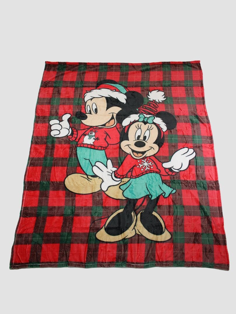 Plaid polaire de Noël 'Minnie & Mickey' Rouge - Kiabi