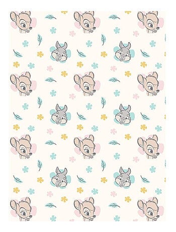 Plaid Polaire Disney visages de Bambi et Panpan - 150x110 cm