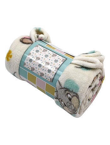 Plaid Polaire Disney visages de Bambi et Panpan - 150x110 cm