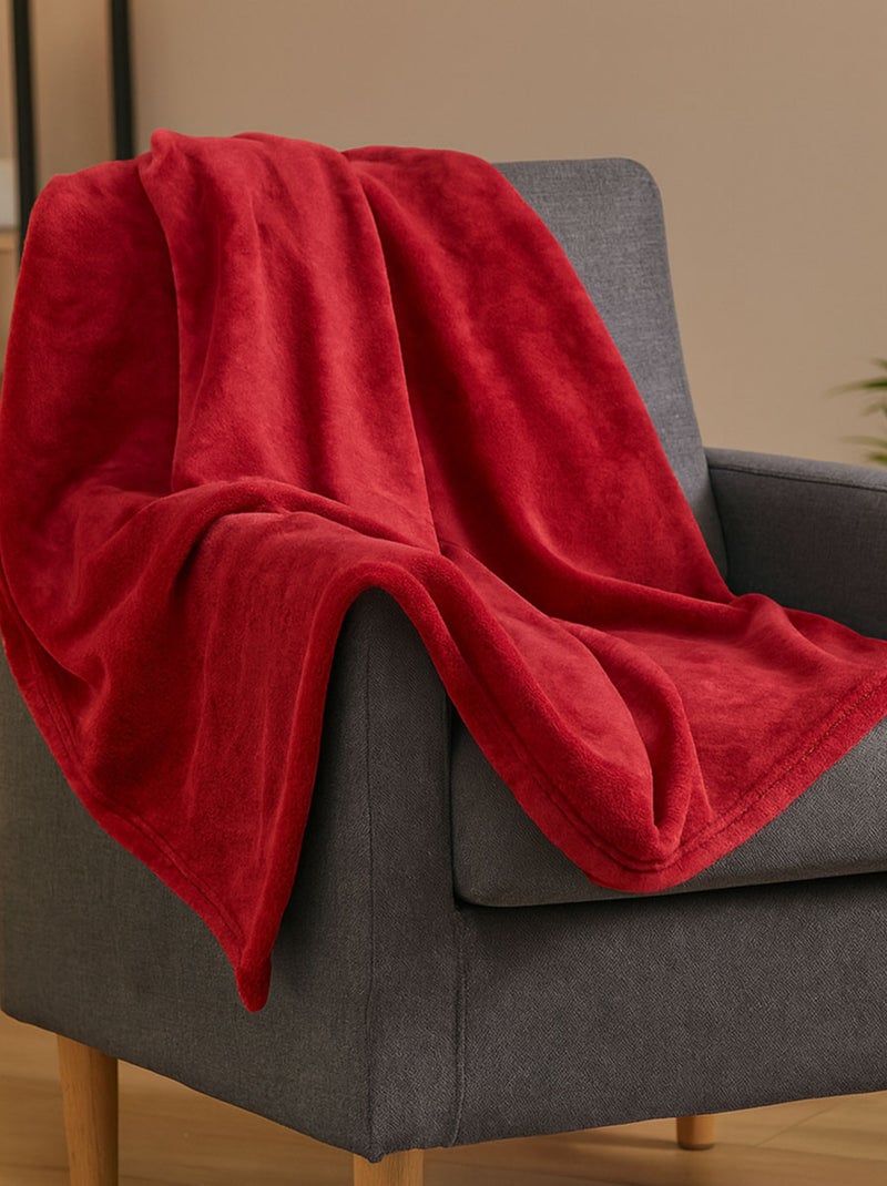 Plaid polaire doudou Rouge - Kiabi