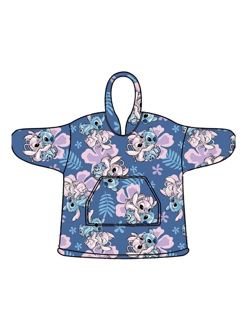 Plaid Polaire Enfant à Capuche Bleu - Kiabi