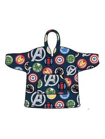 Plaid Polaire Enfant Avengers à Manches et Capuche Taille Unique 7 à 14 ans, MARVEL