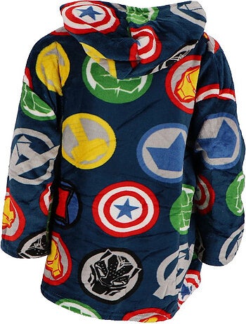 Plaid Polaire Enfant Avengers à Manches et Capuche Taille Unique 7 à 14 ans, MARVEL