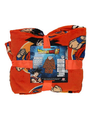 Plaid Polaire Enfant Dragon Ball à Manches et Capuche Taille Unique 7 à 14 ans, GOKU