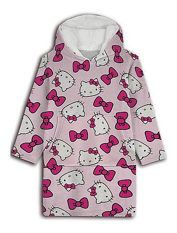 Plaid Polaire Enfant Hello Kitty à Manches et Capuche Taille Unique 7 à 14 ans, PAPILLON