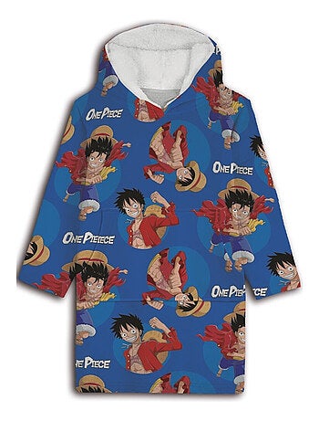Plaid Polaire Enfant One Piece à Manches et Capuche 7 à 14 ans, LUFFY