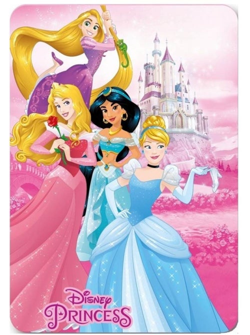Plaid Polaire Enfant Princesses Disney - Raiponce, Aurore, Yasmine, Cendrillon - 100 x 140 cm - Kiabi