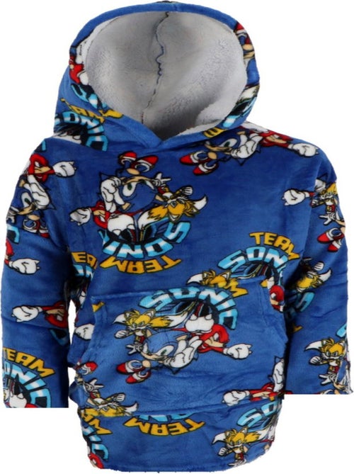 Plaid Polaire Enfant Sonic à Manches et Capuche Taille Unique 7 à 14 ans, WONDER - Kiabi