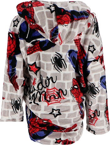 Plaid Polaire Enfant Spiderman à Manches et Capuche Taille Unique 7 à 14 ans, MARVEL