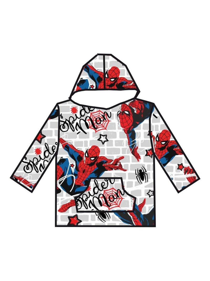 Plaid Polaire Enfant Spiderman à Manches et Capuche Taille Unique 7 à 14 ans, MARVEL Gris - Kiabi