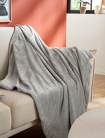 Plaid Polaire Extra Doux Coloris Gris Métal - DODO
