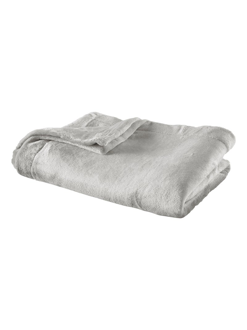 Plaid Polaire Extra Doux Coloris Gris Métal - DODO Gris - Kiabi