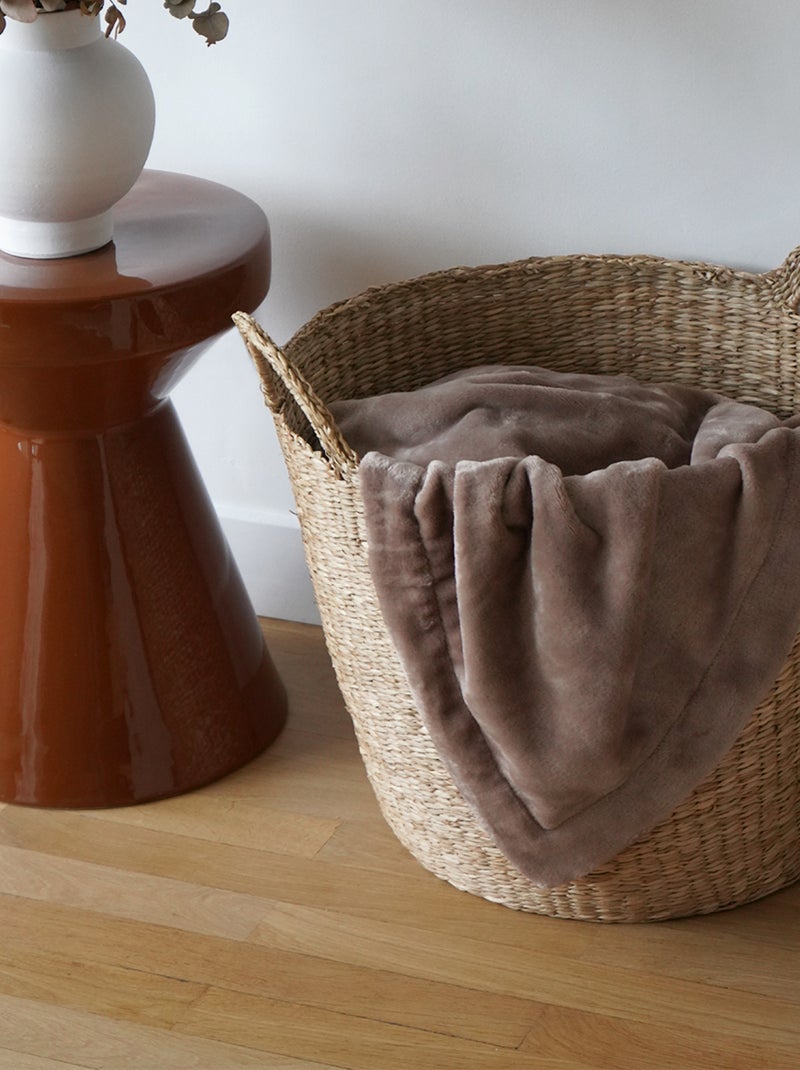 Plaid Polaire Extra Doux Coloris Taupe - DODO Marron - Kiabi