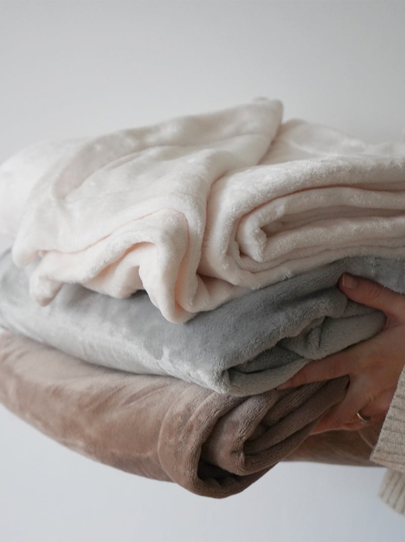 Plaid Polaire Extra Doux Coloris Taupe - DODO Marron - Kiabi