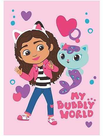 Plaid polaire Gabby's Dollhouse My Bubble Jerry Fabrics