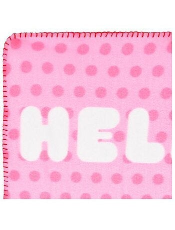 Plaid polaire hello kitty enfant 100×150 cm - couverture polyester rose douce et chaude