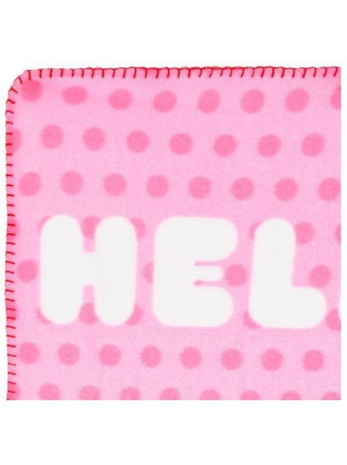 Plaid polaire hello kitty enfant 100×150 cm - couverture polyester rose douce et chaude - Kiabi