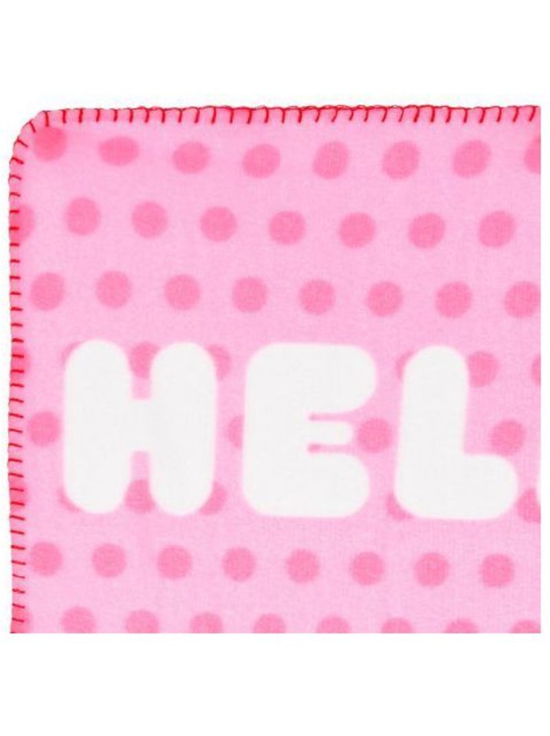 Plaid polaire hello kitty enfant 100×150 cm - couverture polyester rose douce et chaude Rose - Kiabi