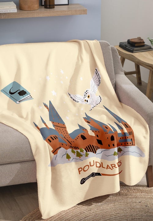 Plaid polaire imprimé 100% polyester, HARRY POTTER HEDWIGE SCHOOL - Kiabi