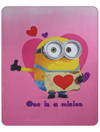 Plaid polaire imprimé 100% polyester, LES MINIONS THE ONE