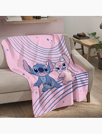 Plaid polaire imprimé, DISNEY HOME STITCH WAVY
