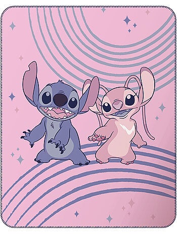 Plaid polaire imprimé, DISNEY HOME STITCH WAVY