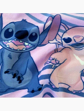 Plaid polaire imprimé, DISNEY HOME STITCH WAVY