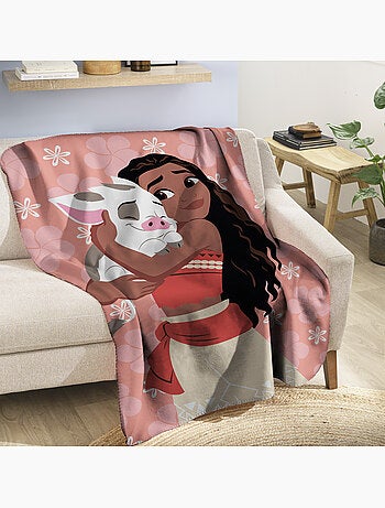 Plaid polaire imprimé, DISNEY HOME VAIANA PUA