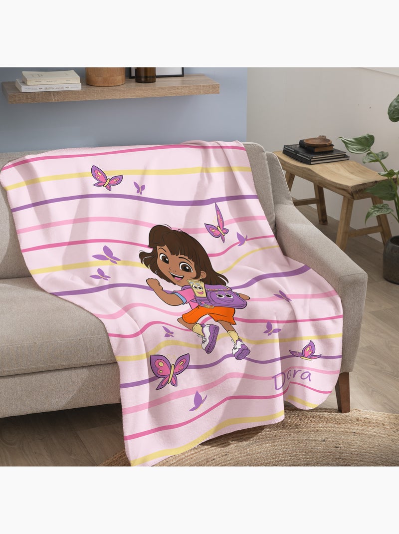 Plaid polaire imprimé, DORA AILE Rose - Kiabi