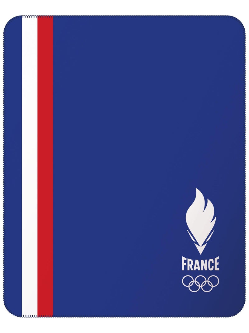 Plaid polaire imprimé, EQUIPE DE FRANCE OLYMPIQUE DRAPEAU Bleu - Kiabi