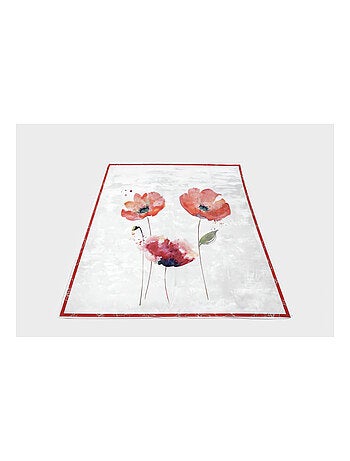 Plaid polaire imprimé et sherpa COQUELICOT 130x150 cm, par Soleil d'ocre