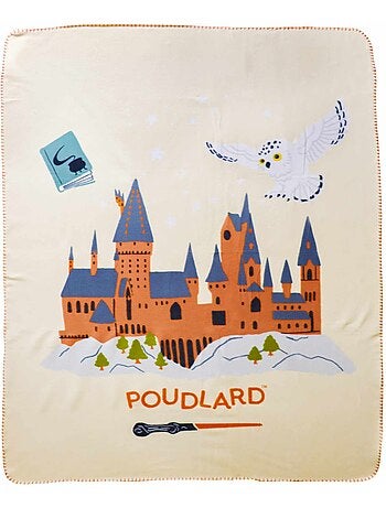 Plaid polaire imprimé, harry potter hedwige school