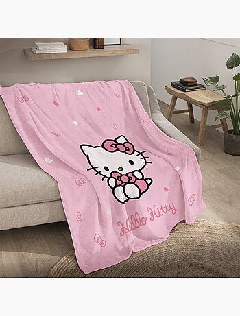 Plaid polaire imprimé, HELLO KITTY CUTE