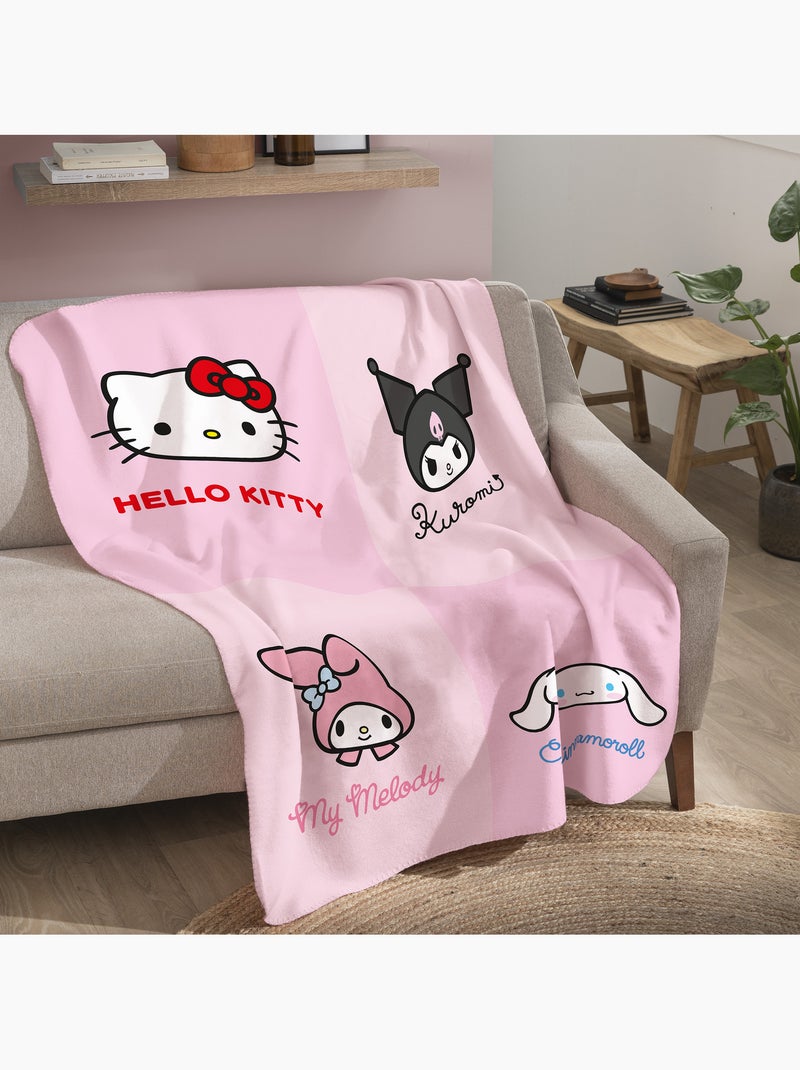 Plaid polaire imprimé, HELLO KITTY REUNION Rose - Kiabi
