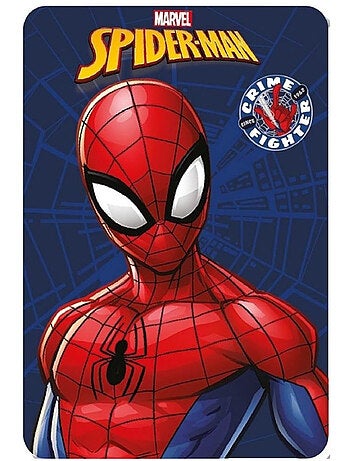 Plaid polaire imprimé intégral Spider-Man licence Marvel