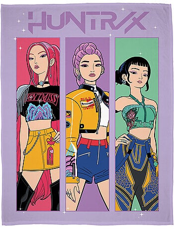Plaid polaire imprimé, kpop demon hunters tour