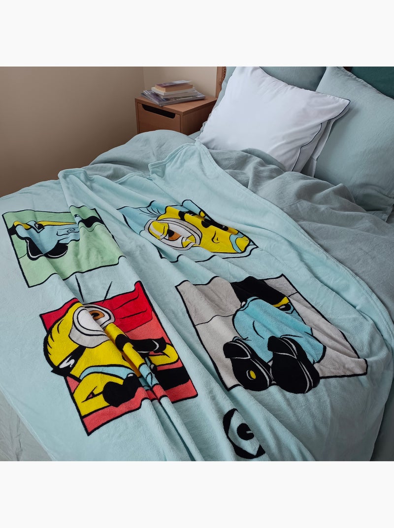 Plaid polaire imprimé, LES MINIONS OUPS Bleu - Kiabi