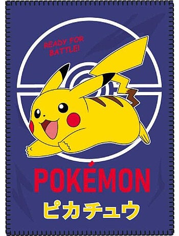Plaid polaire imprimé Pikachu polyester Pokémon