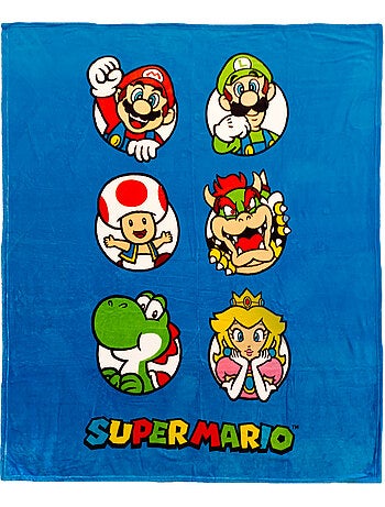 Plaid polaire imprimé, SUPER MARIO PLAYERS