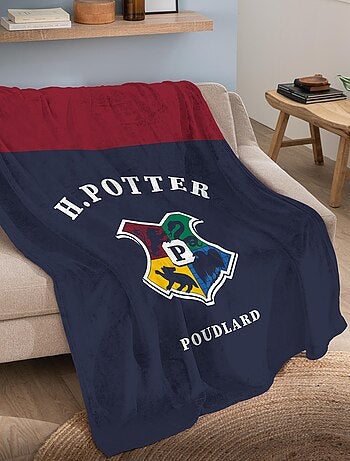 Plaid polaire imprimé toucher doux, harry potter stripe