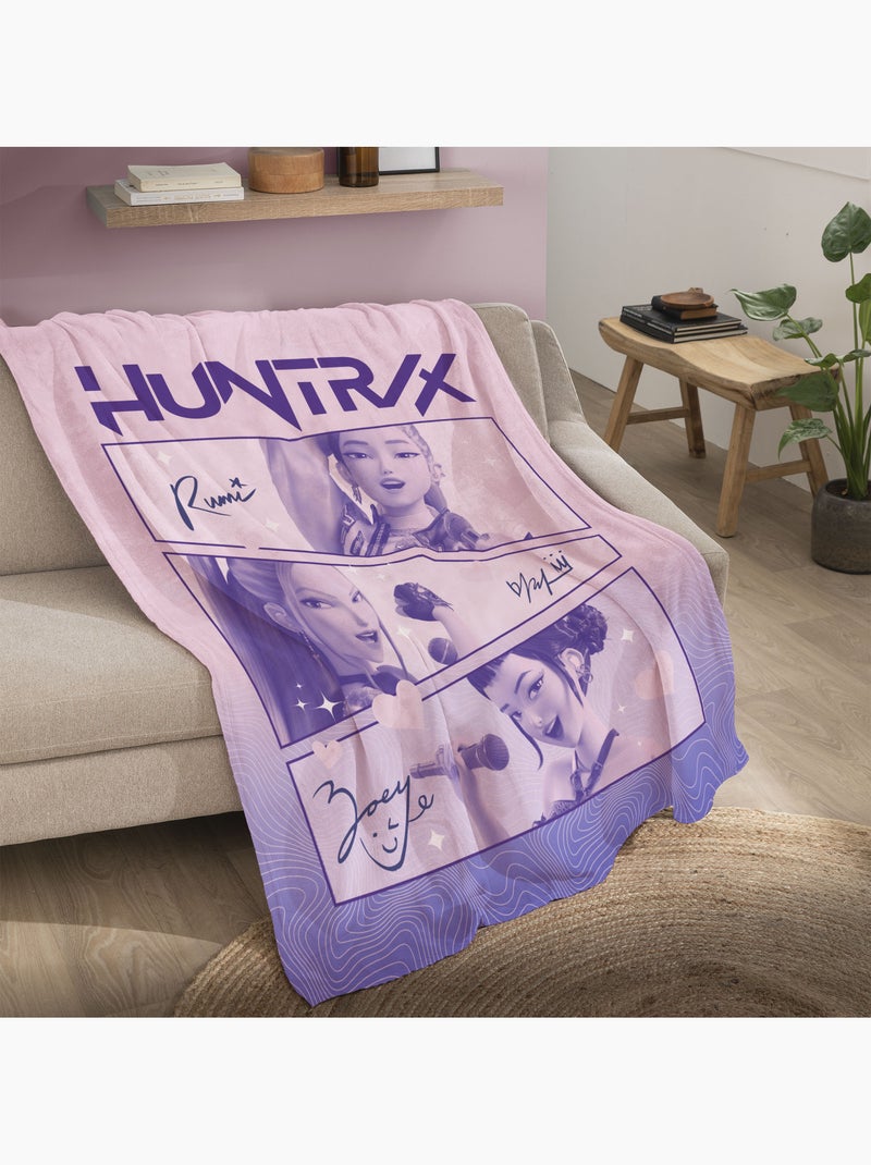 Plaid polaire imprimé toucher doux, kpop demon hunters golden Violet - Kiabi