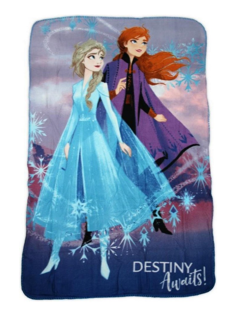 Plaid polaire La Reine des Neiges 2 Couverture Ana Elsa Multicolore - Kiabi